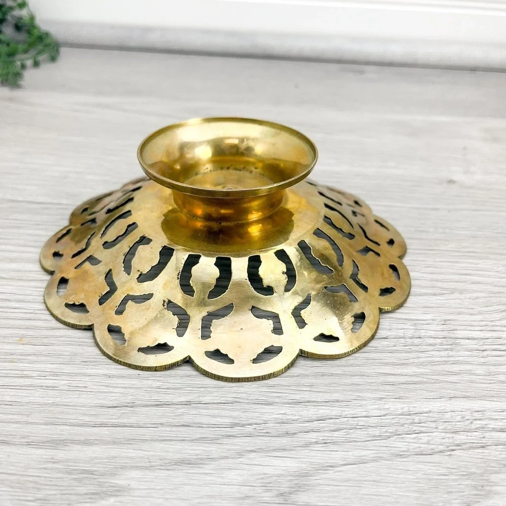 Vintage Enameled Brass Trinket Dish‎
